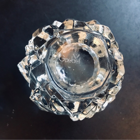 2 Goebel Crystal Meteor Charlottenhutte Votive Candleholders 4” Cubist Glamour - Picture 12 of 14